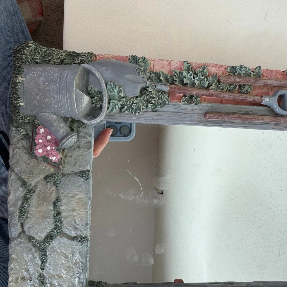 Vintage 1994 Figi Graphics Garden Shed Mirror Heavy Hanging  - Image 3 of 4