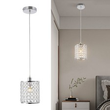 Crystal Pendant Light with Adjustable Height