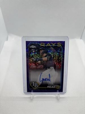 2024 Topps Chrome Curtis Mead Rookie Auto Purple Speckle /299 Rays #RA-CME