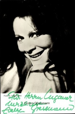 Postcard actress Evelyn Gressmann, portrait, autograph - 3751734