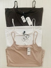 Express Body Contour Solid Stretch Camisole 3-Pack Adjustable Straps S