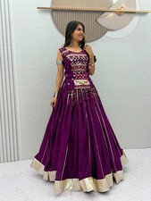 Pure Cotton Lehenga Choli Mirror Hand Work Garba Festival Ethnic Wear