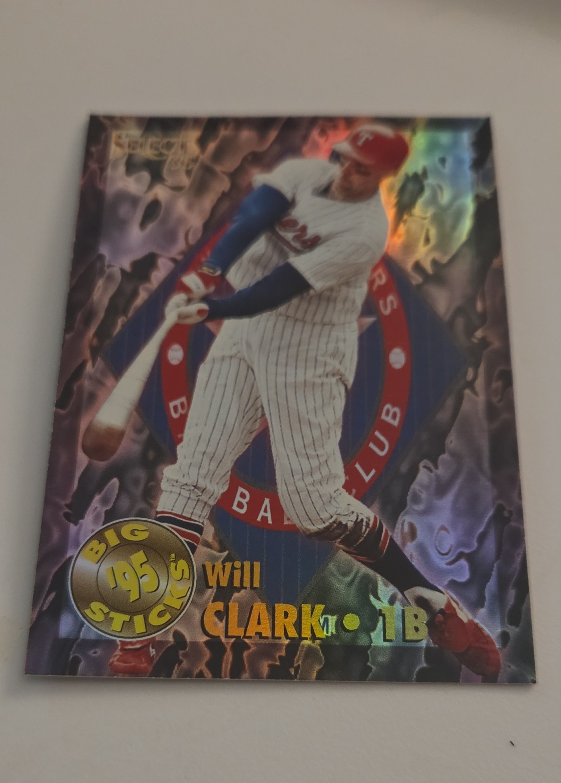 1995 Select Big Sticks Insert Will Clark #BS6 Rangers