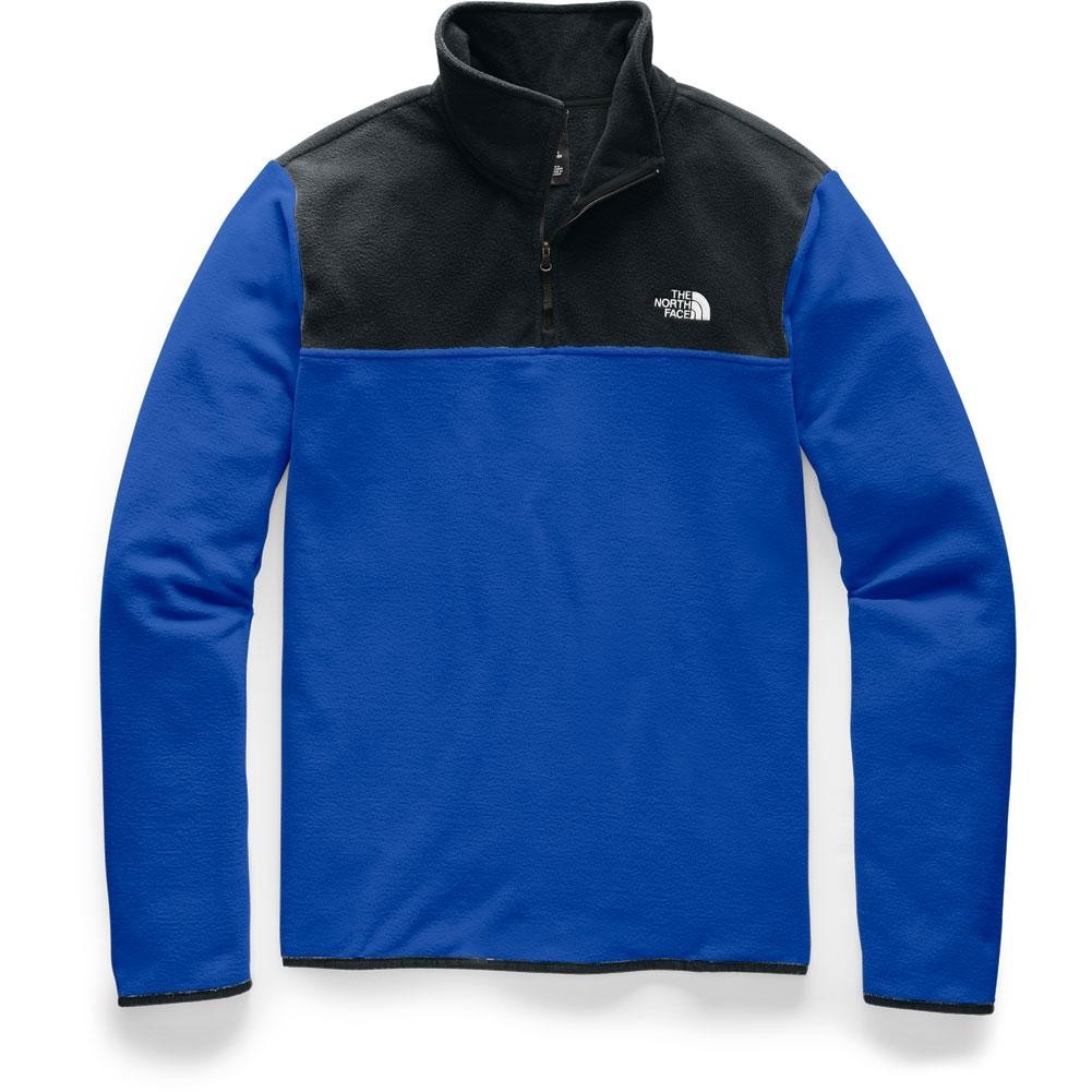 The North Face Men's TKA Glacier Snap-Neck Pullover Blue, Lightweight, Size M