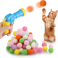 Zocipro 100 StüCk Katzenspielzeug Ball Pistole,Interaktives Katzenspielzeug Mit