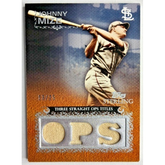 2009 Topps Sterling Career Chronicles Triple Relic Johnny Mize #3CCR-172 13/25