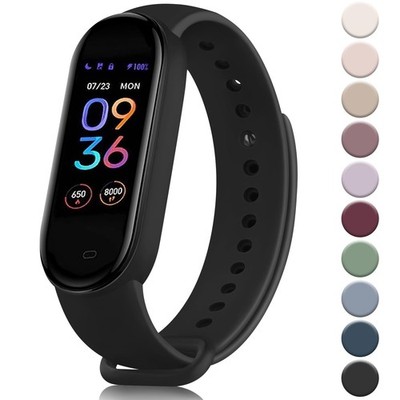 Meliya Bands for Amazfit Band 5 Replacement Strap Women Men, One Size, Black 