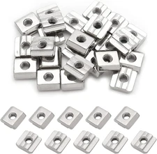 25Pcs M6 Slide in T Nut 3030 Aluminum Extrusion T Nuts, M6 Sliding T Nuts Tee Sl