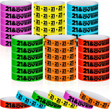 600 Pcs over 21 Wristbands Paper Event Wristbands Colored Bracelet Waterproof Wr