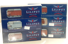 Liliput H0 u.a. 22441, 22405, usw. 6 Hochbordwagen der DB, ÖBB, SNCB, SBB