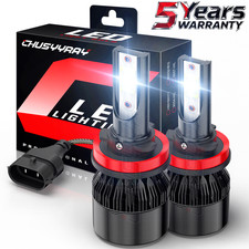 2-Sides H11 LED Headlight Kit Low Beam Bulbs Super Bright 24000LM 6000K White