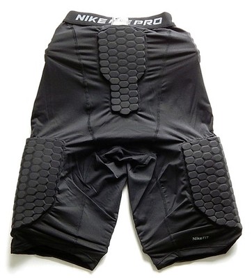 Nike Pro Team Protective Padded Compression Shorts Men XXL Black Dri-Fit New