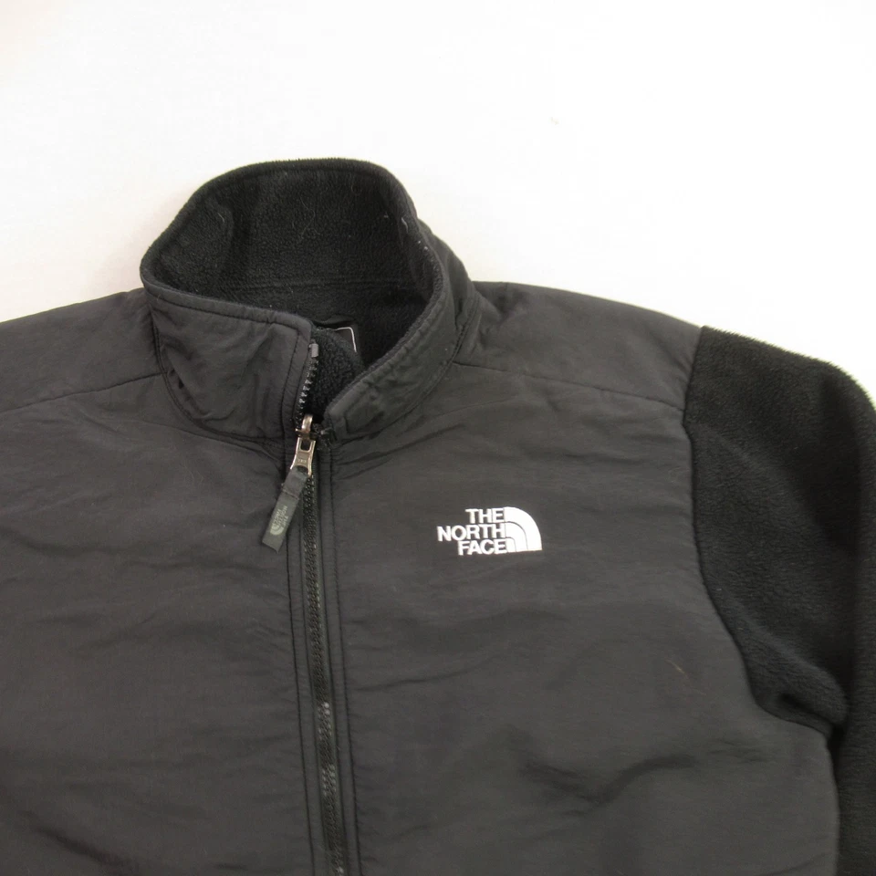 North Face Jacket Boys XL Long Sleeve Fleece Full Zip Pockets Black - Image 2 of 4