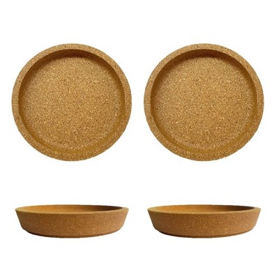 Thick Cork Coasters 10Cm Diameter In Pack Of 4 Heat Resistant Mats For Daily Use