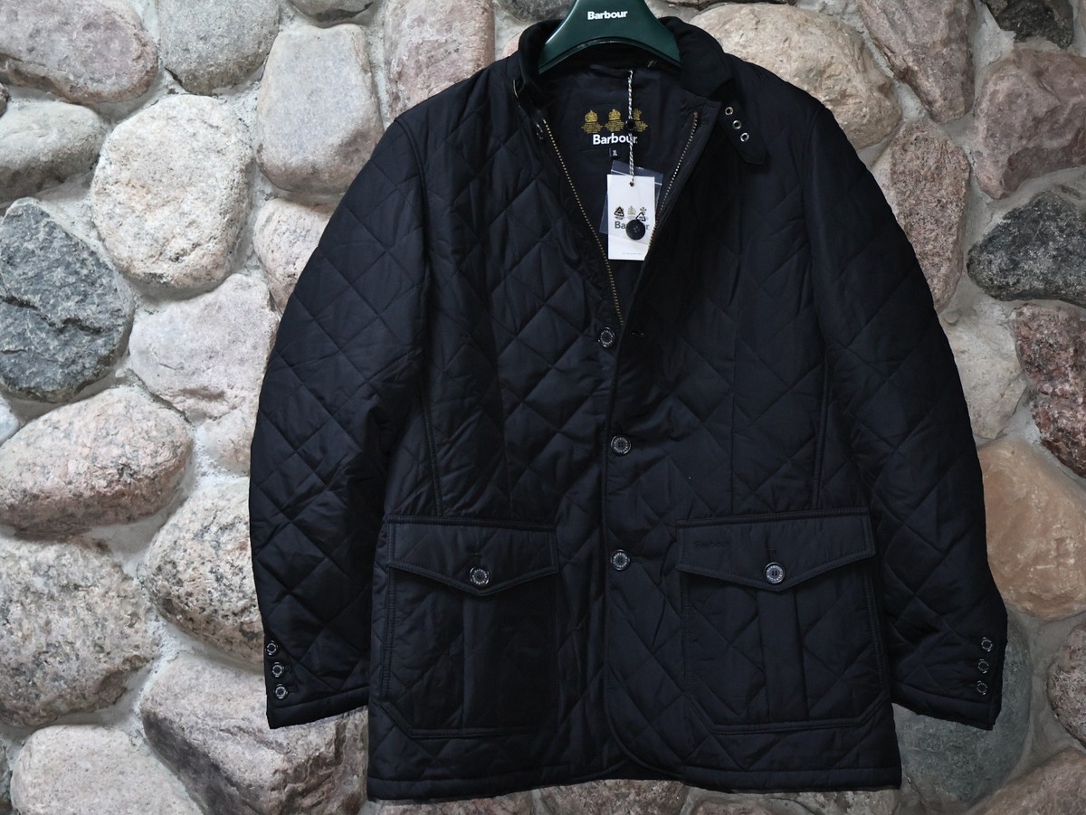 Barbour Lutz Quilted Jacket Coat MQU0588BK11 Black New UK Sizing
