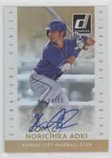 2015 Panini Donruss Signature Series Gold /10 Norichika Aoki #60 Auto 0b0