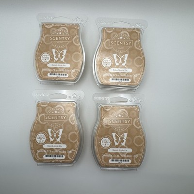 Scentsy Wax Bars Baked Apple Pie Lot Of 4 Scents Warmer 3.2 Fl Oz Sold Out New