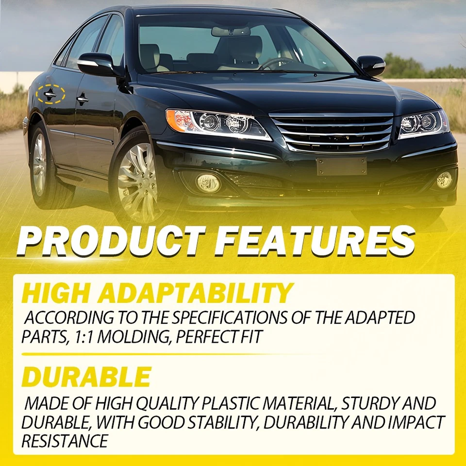 For 2006-2011 Hyundai Azera Rear Left Right Primed Outside Door Handle - Изображение 4 из 4