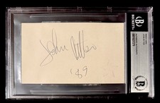 John Ritter Signed 3x5 Card Beckett Authenticated Three&rsquo;s Company