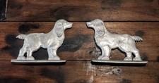 (2) Mid-Century Cast Aluminum Setter/Spaniel Gate Finials