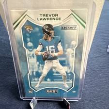 Panini 2021 Playoff Kick Off Trevor Lawrence RC Rookie #201 Jaguars Card. rookie card picture