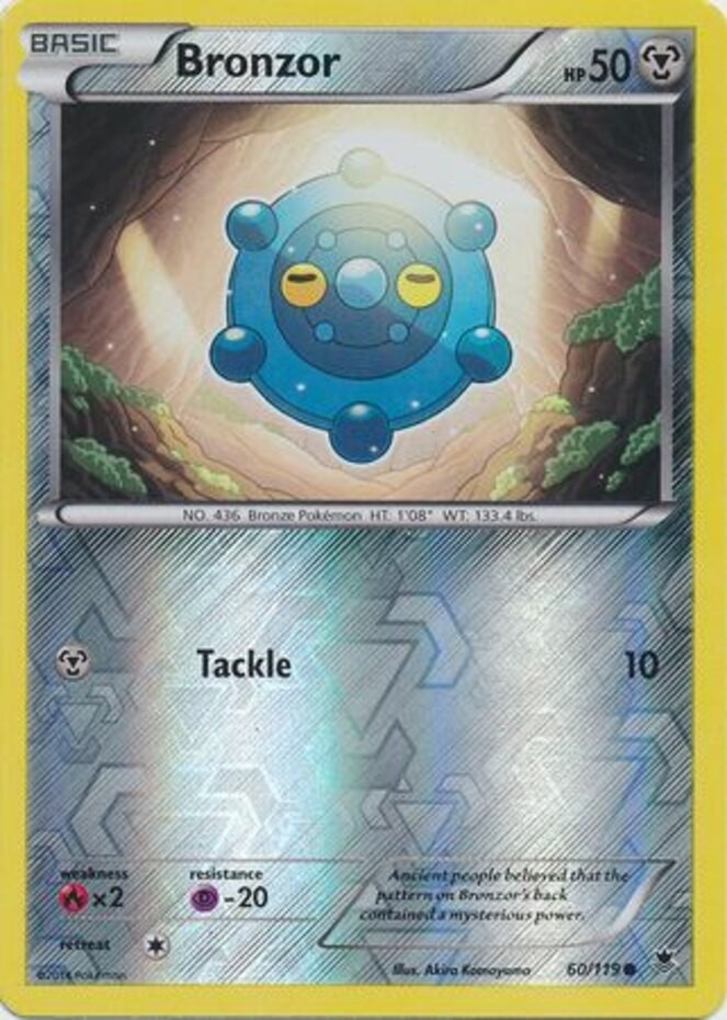 Bronzor - 60/119 - Common - Reverse Holo LP, English Pokemon Phantom Forces