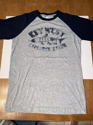 Vntg Cherokee Brand Y2K Style Key West Florida Men s XL Ringer Baseball Shirt