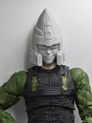 3d Print CONE SEEKER AIR VIPER HEAD#2  1:10 7'' SELECT DC MULTIVERSE SCALE