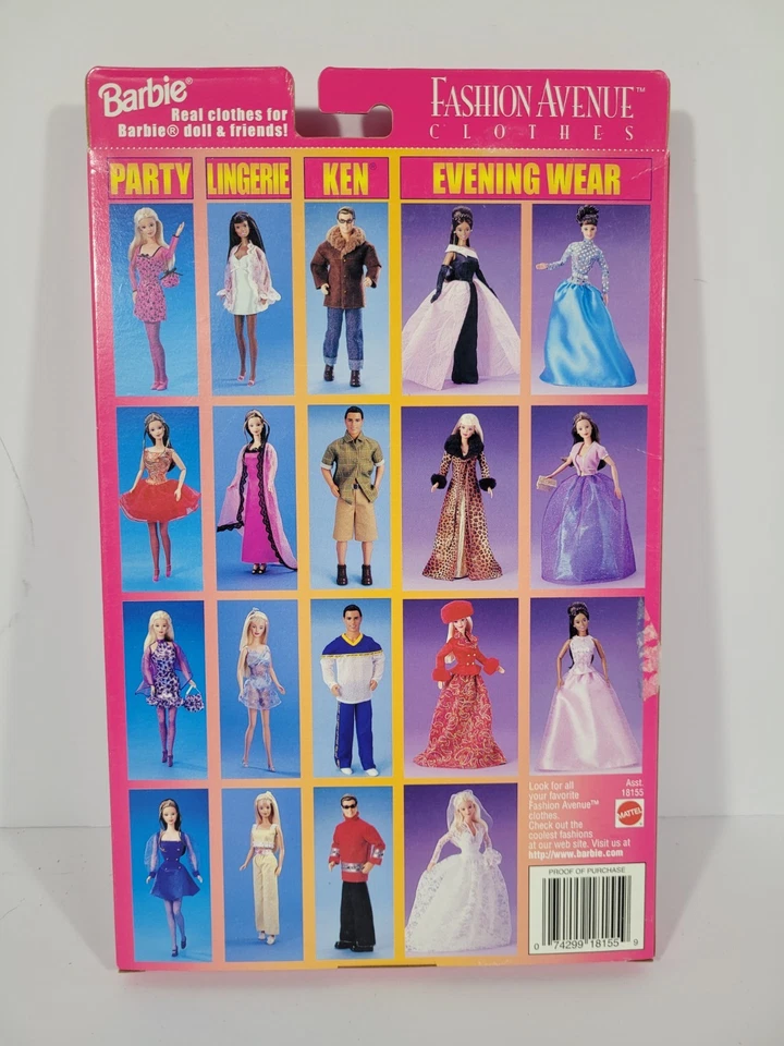 Barbie Moda Avenida Fiesta Negro Flor y Rosa Vestido Accesorios 1998 Mattel Foto 4 de 4