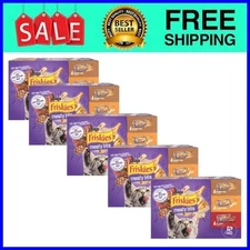 (5 pack) Purina Friskies Meaty Bits Wet Cat Food Variety Pack, 5.5 oz Cans