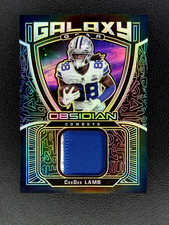 2021 Panini Obsidian CeeDee Lamb Galaxy Gear Yellow Dallas Cowboys # /25
