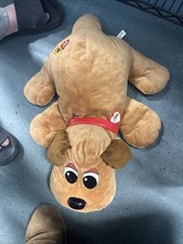 Pound Puppy 25" Light Brown Dog With Red Collar