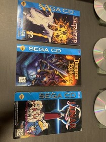 Sega Cd Lot (6) Games Tested And Working- Lunar - Woody - Robo -Silpeed-Dungeon