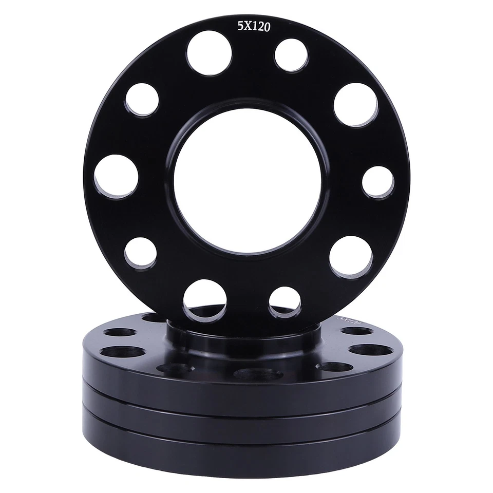 Kit de espaciadores de rueda escalonados 5x 120 de 12 mm y 15 mm con pernos extendidos para BMW Foto 2 de 4