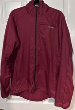 Patagonia Houdini Rain Windbreaker Jacket Mens Medium Lightweight Hooded Red