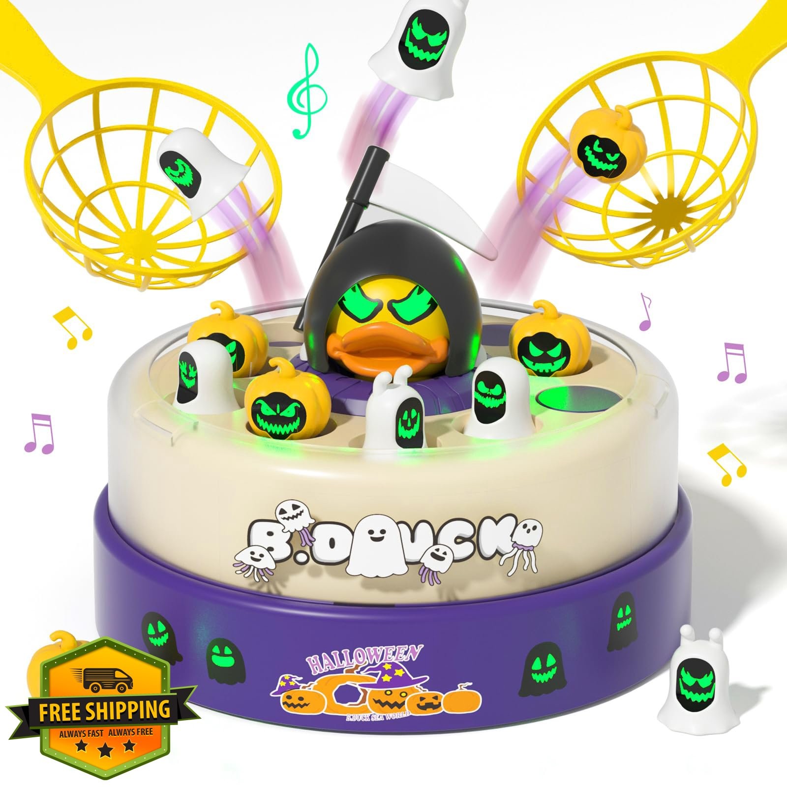 PANITU B.Duck Bounce Catch Game Toddlers 3-5 Music Board Game Kids