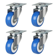 4 x Heavy Duty 50mm Swivel Castor Wheels Trolley Furniture Casters PU 150kg