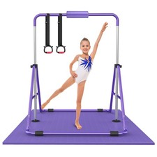 Gymnastic Bars for with Adjustable Height, Folding Gymnastic Training Kip Bar...