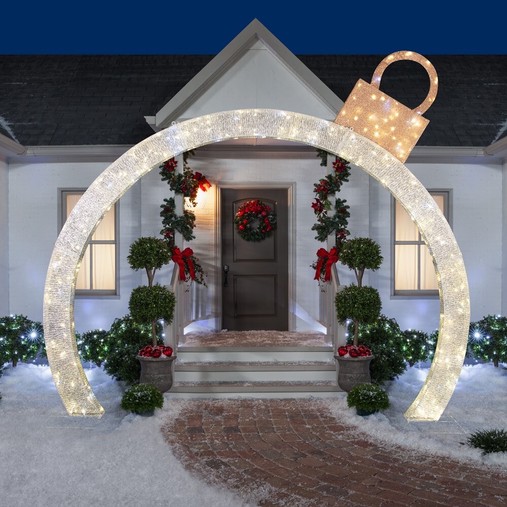 9.5 FT YULETIDE LANE GIANT SIZE ORNAMENT ARCHWAY Iridescent