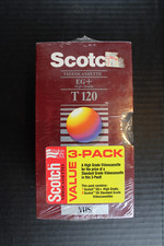 Scotch T-120 High Standard VHS Tape Brand New Factory Sealed VCR Recording