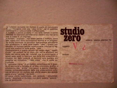 Giorgio tonti 1970 - multiplo n° 3 su acciaio studiozero milano -studio zero - Imagen 7 de 7