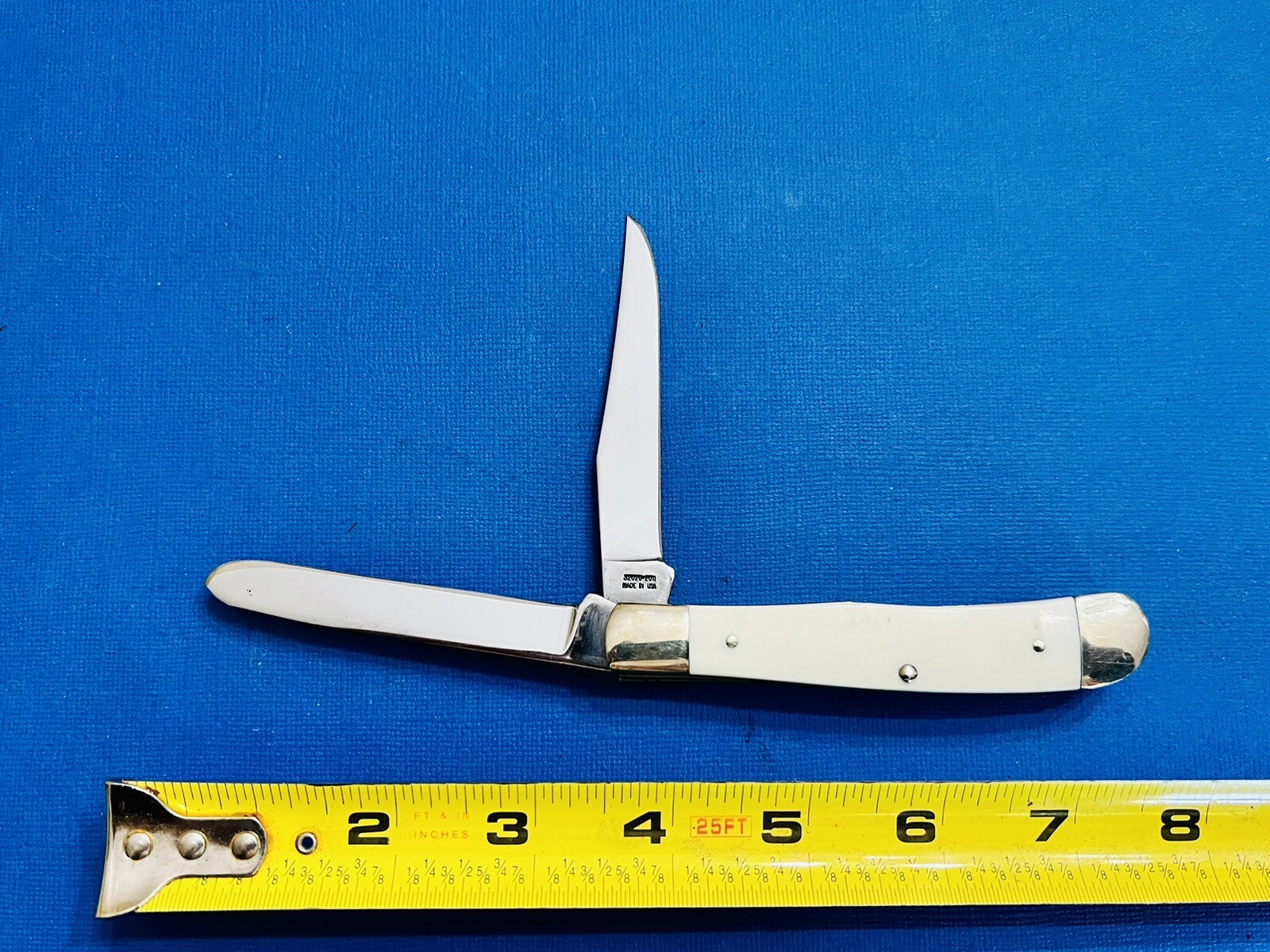 MOORE MAKER MATADOR TEXAS USA 32020 TRAPPER KNIFE SMOOTH WHITE BONE