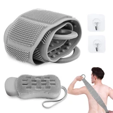 Silicone Back Scrubber for Shower, Bath Body sponge. Back Washer Back Cleaner