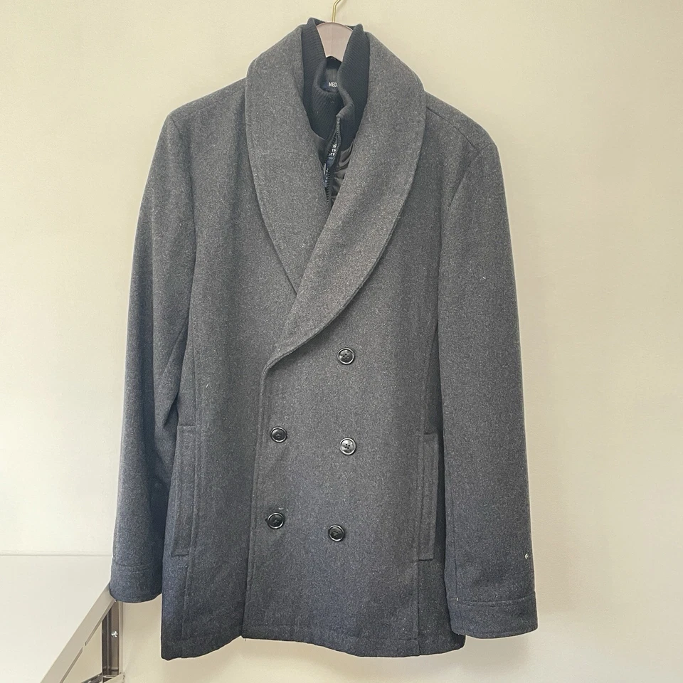 American Rag Men’s wool blend coat gray sz M - Image 2 of 4