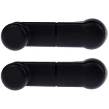 Pair Black Door Window Crank Handles For 87-96 Ford F150 F250 Inner Left & Right