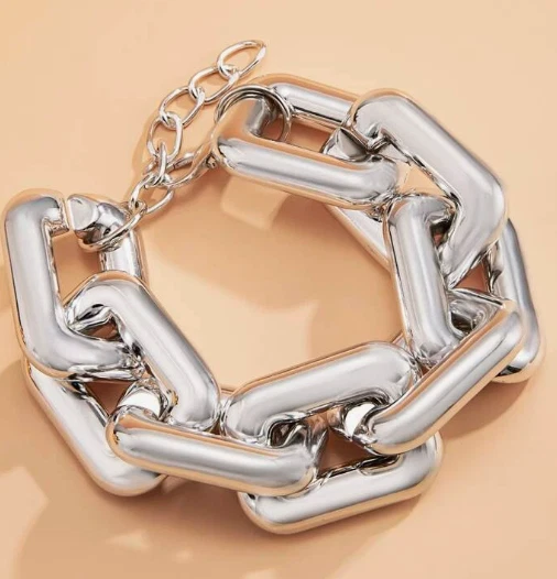 Bracciale argento stile catena - Immagine 2 di 2