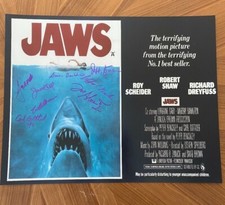 * JAWS * signed 16x20 photo * BACKLINIE, KRAMER, GOTTLIEB +5 MORE * PROOF * 1