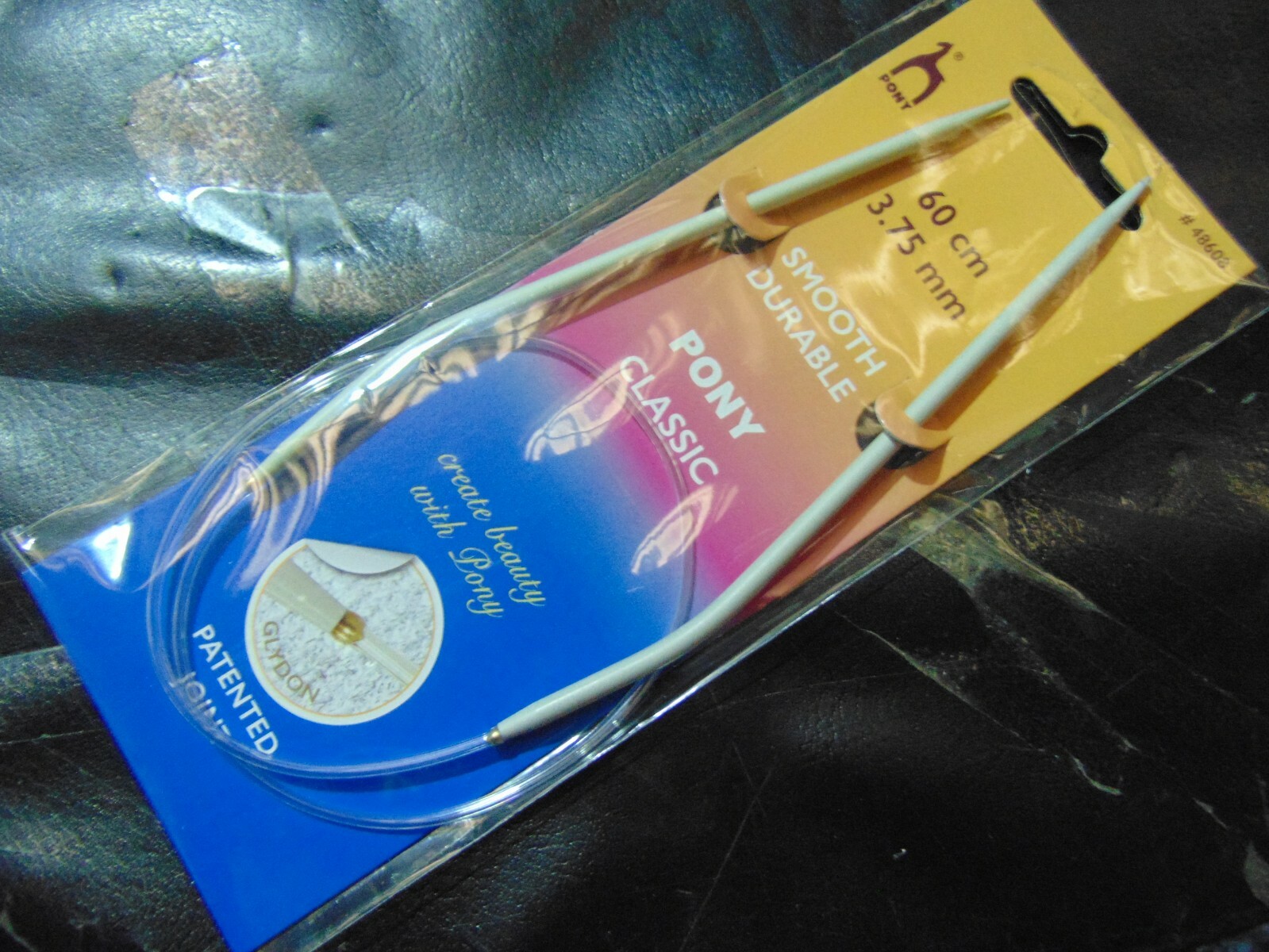 Pony Metal Circular Knitting Pins/ Knitting Needles 60 cm long - Size 3.75 mm