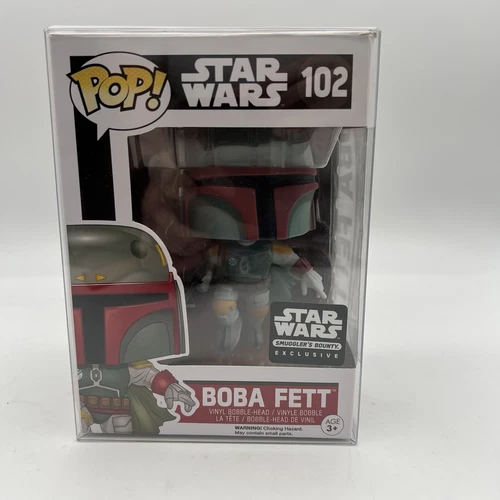 Funko Pop! Star Wars 102 Boba Fett (Smugglers Bounty Exclusive) w/ Protector