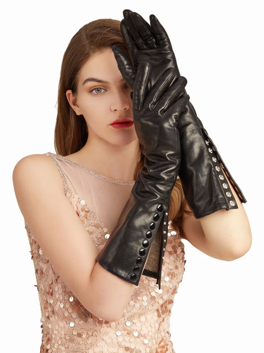 Elbow length on sale leather gloves